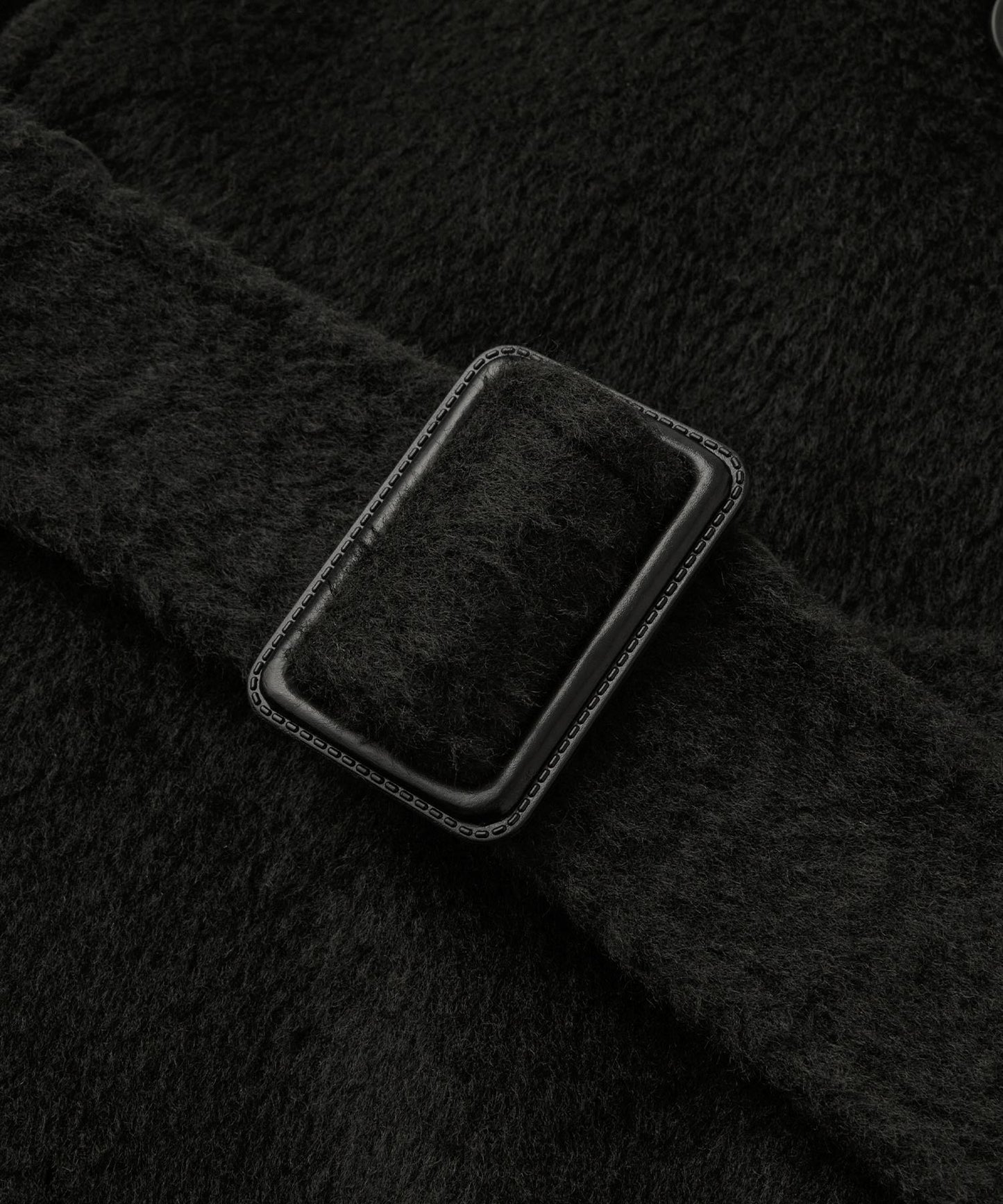 CIYOT-シヨウト- 長版雙排釦寬鬆毛呢大衣外套