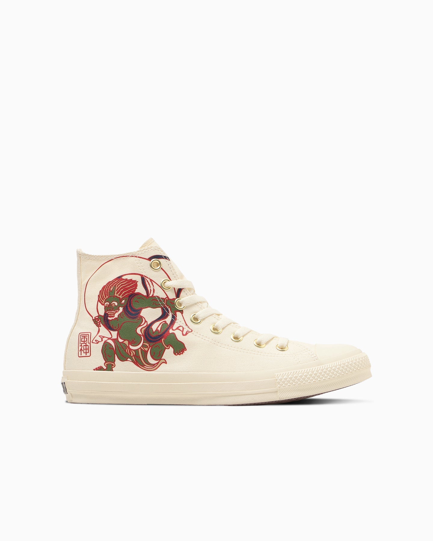 日本限定 CONVERSE ALL STAR FUJINRAIJIN HI 限定設計高筒帆布鞋