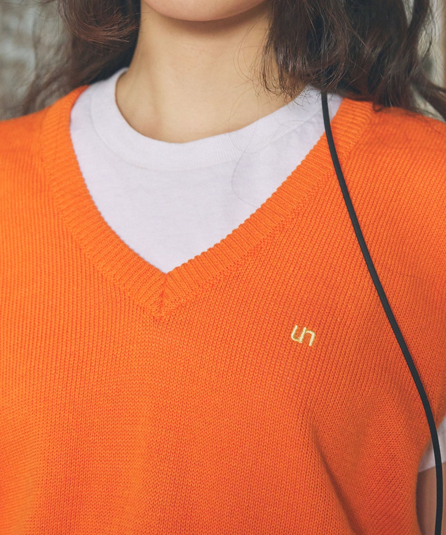 Unblend 簡約Logo刺繡針織背心