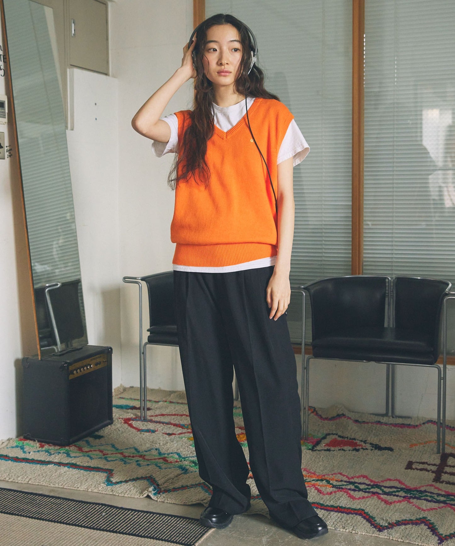 Unblend 簡約Logo刺繡針織背心