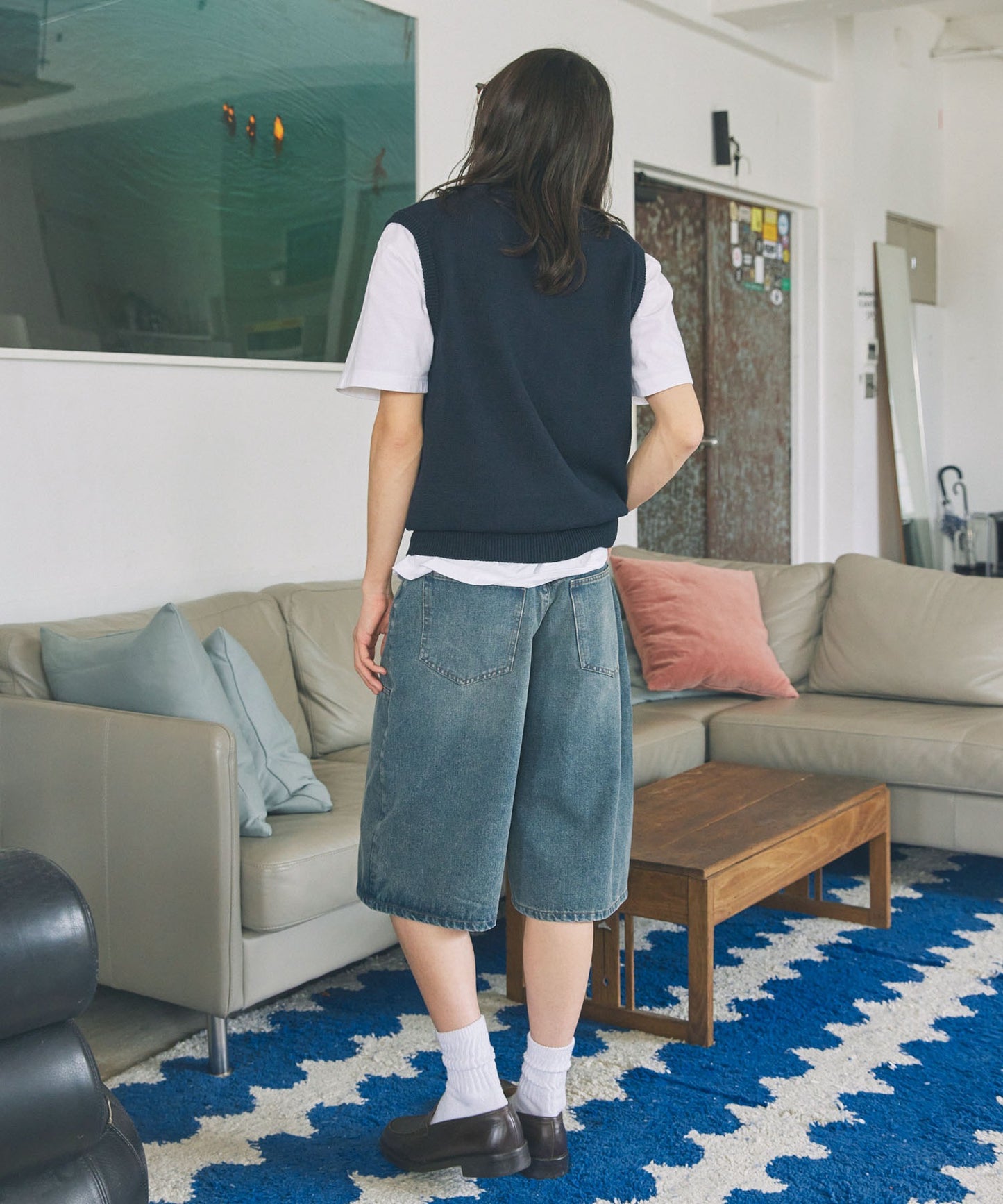 Unblend 簡約Logo刺繡針織背心