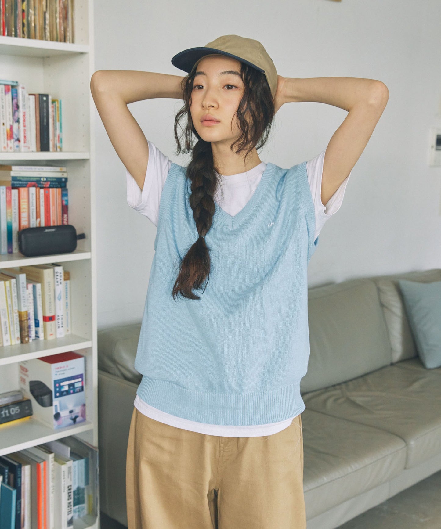 Unblend 簡約Logo刺繡針織背心