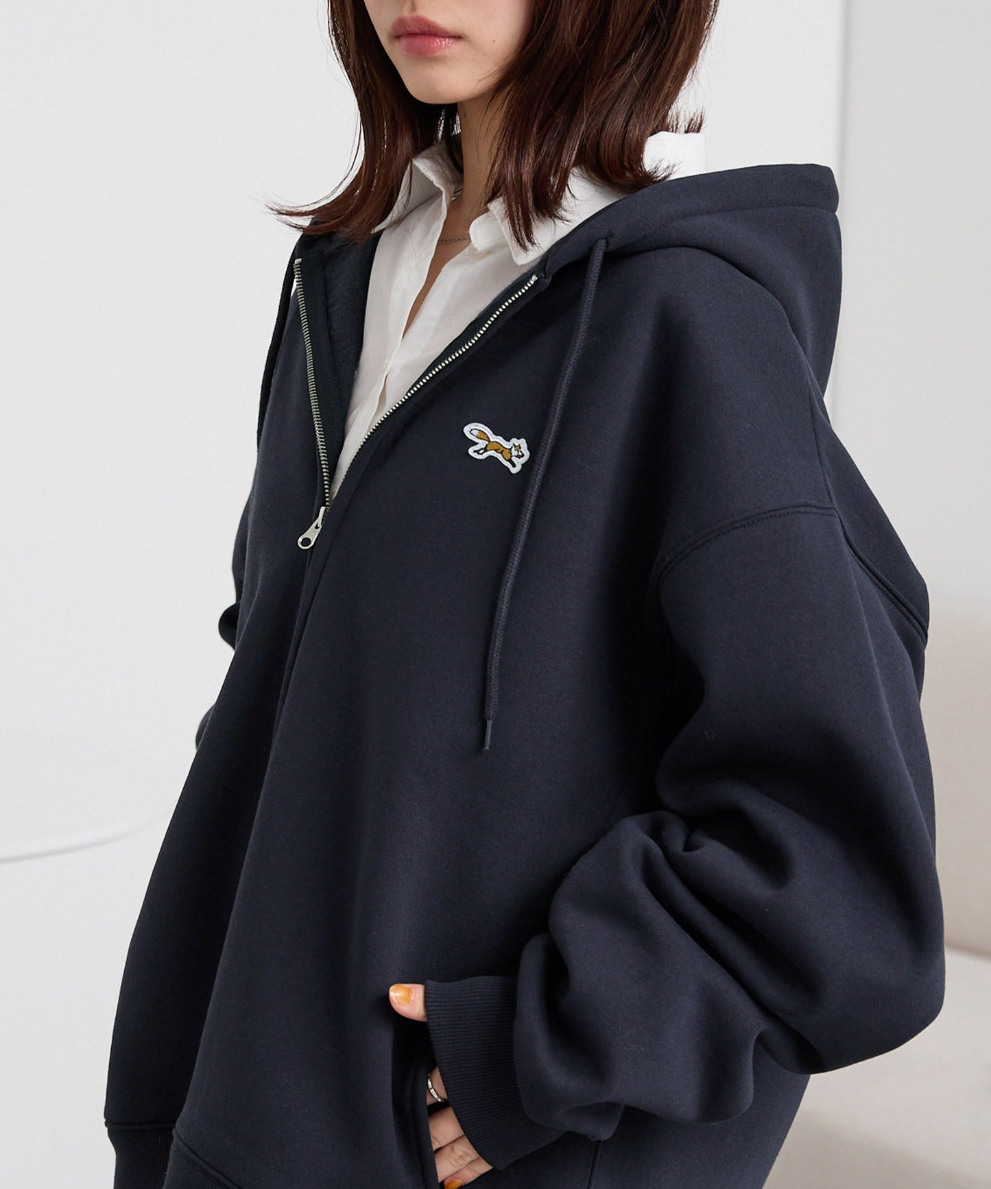 PENNEYS 限定 THE FOX 刺繡LOGO寬版拉鍊連帽外套