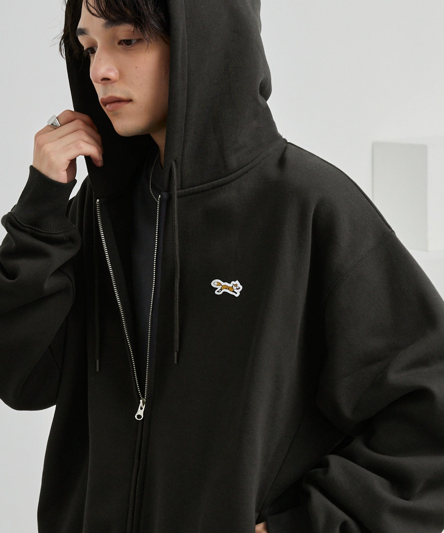 PENNEYS 限定 THE FOX 刺繡LOGO寬版拉鍊連帽外套