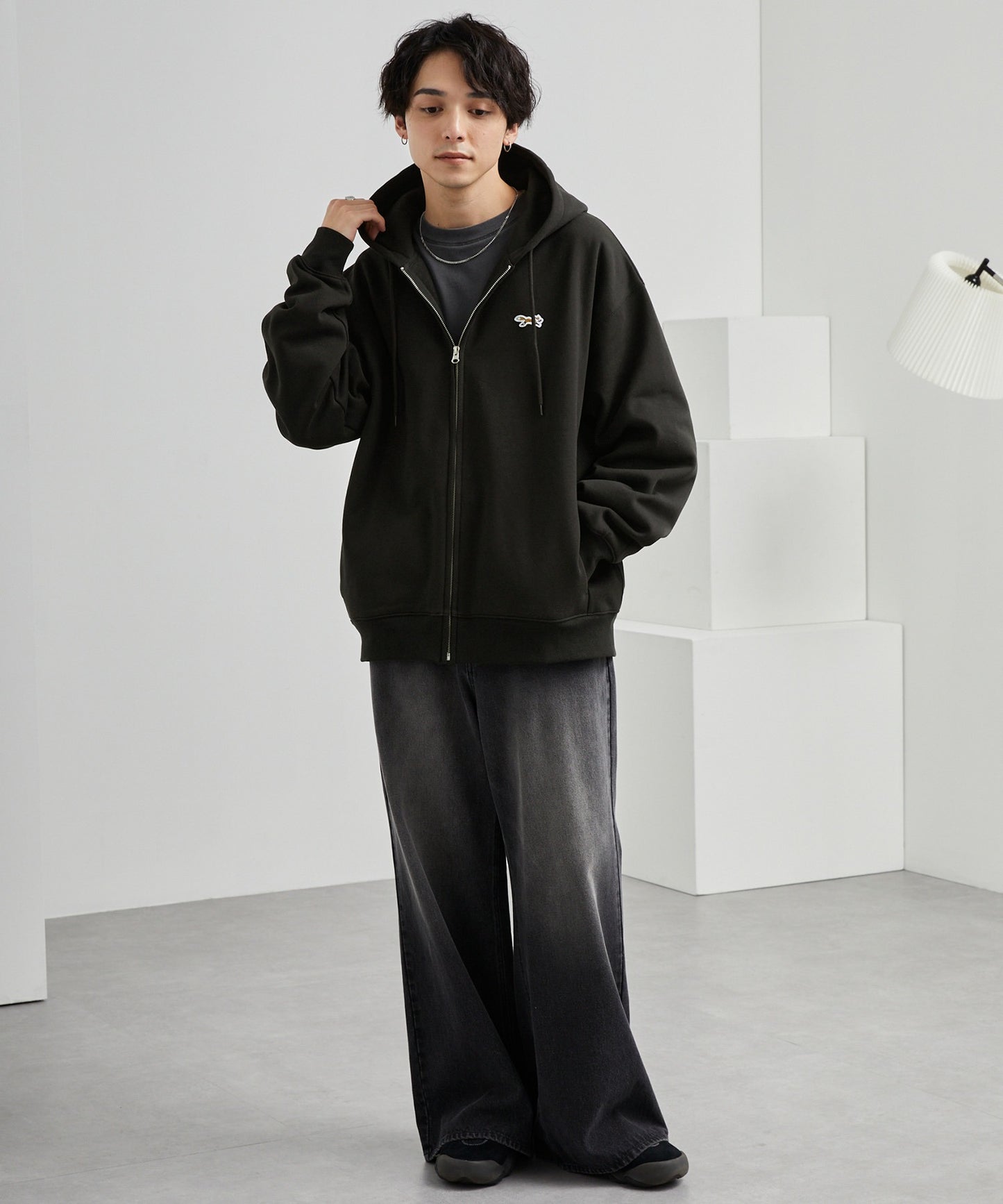 PENNEYS 限定 THE FOX 刺繡LOGO寬版拉鍊連帽外套