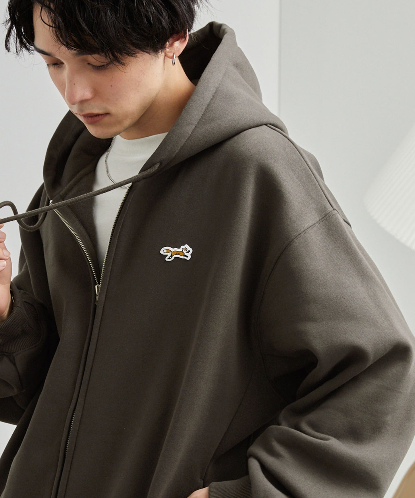 PENNEYS 限定 THE FOX 刺繡LOGO寬版拉鍊連帽外套