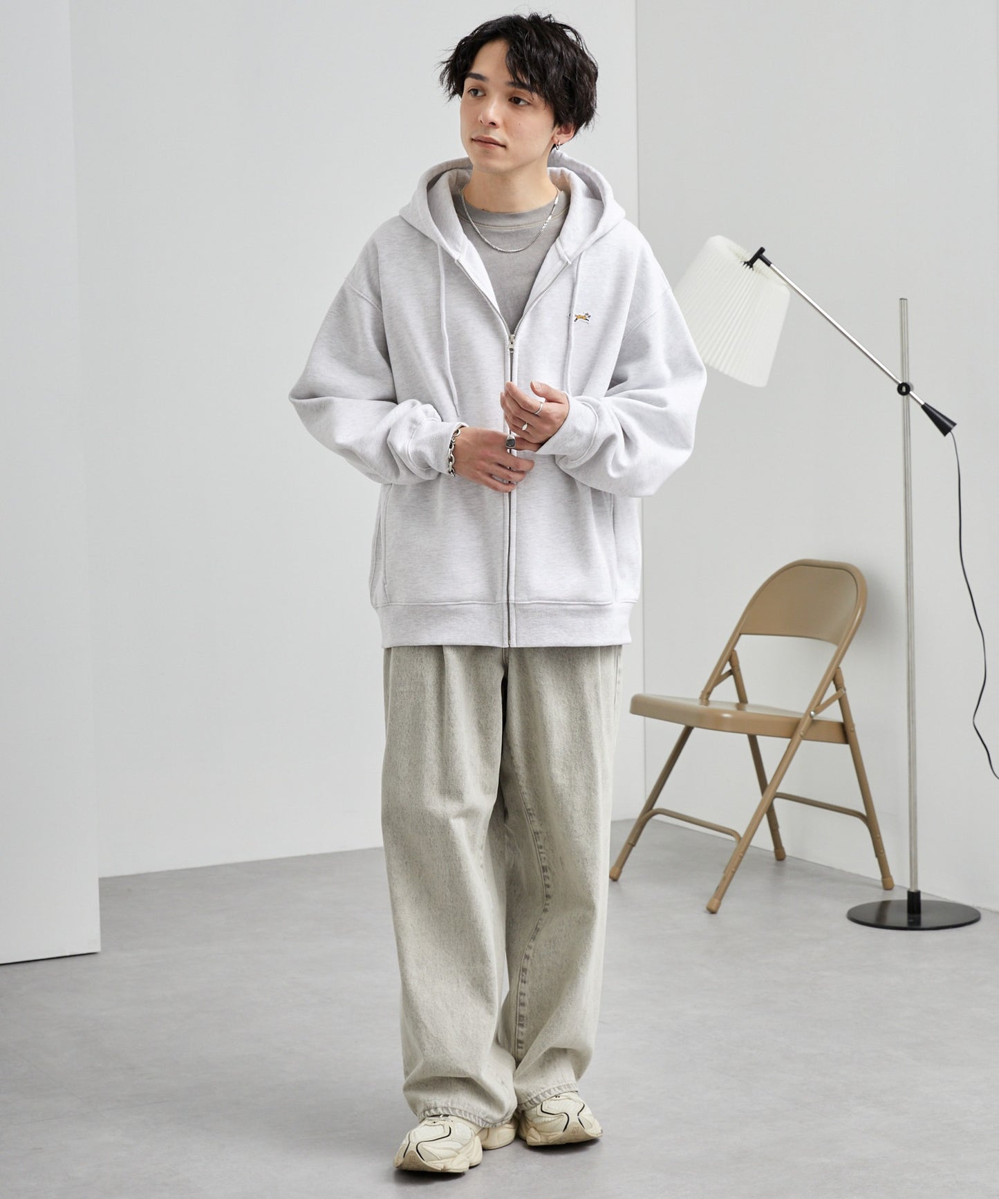 PENNEYS 限定 THE FOX 刺繡LOGO寬版拉鍊連帽外套