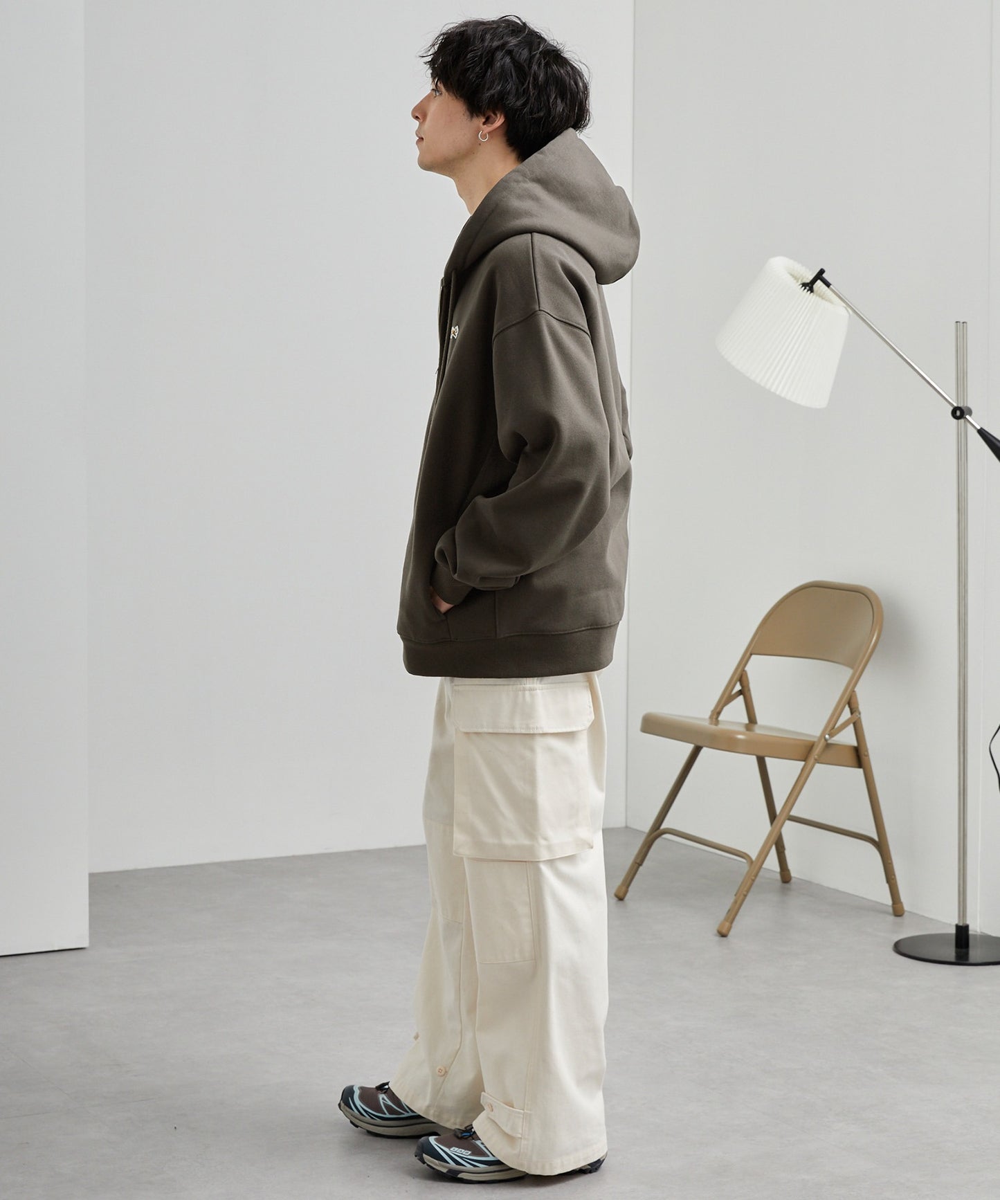 PENNEYS 限定 THE FOX 刺繡LOGO寬版拉鍊連帽外套