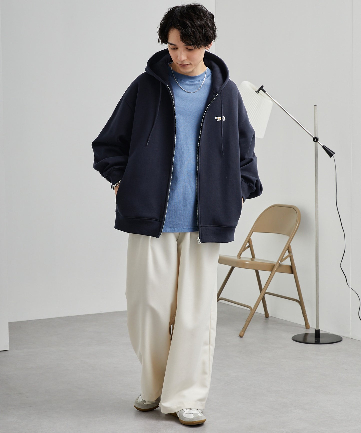 PENNEYS 限定 THE FOX 刺繡LOGO寬版拉鍊連帽外套