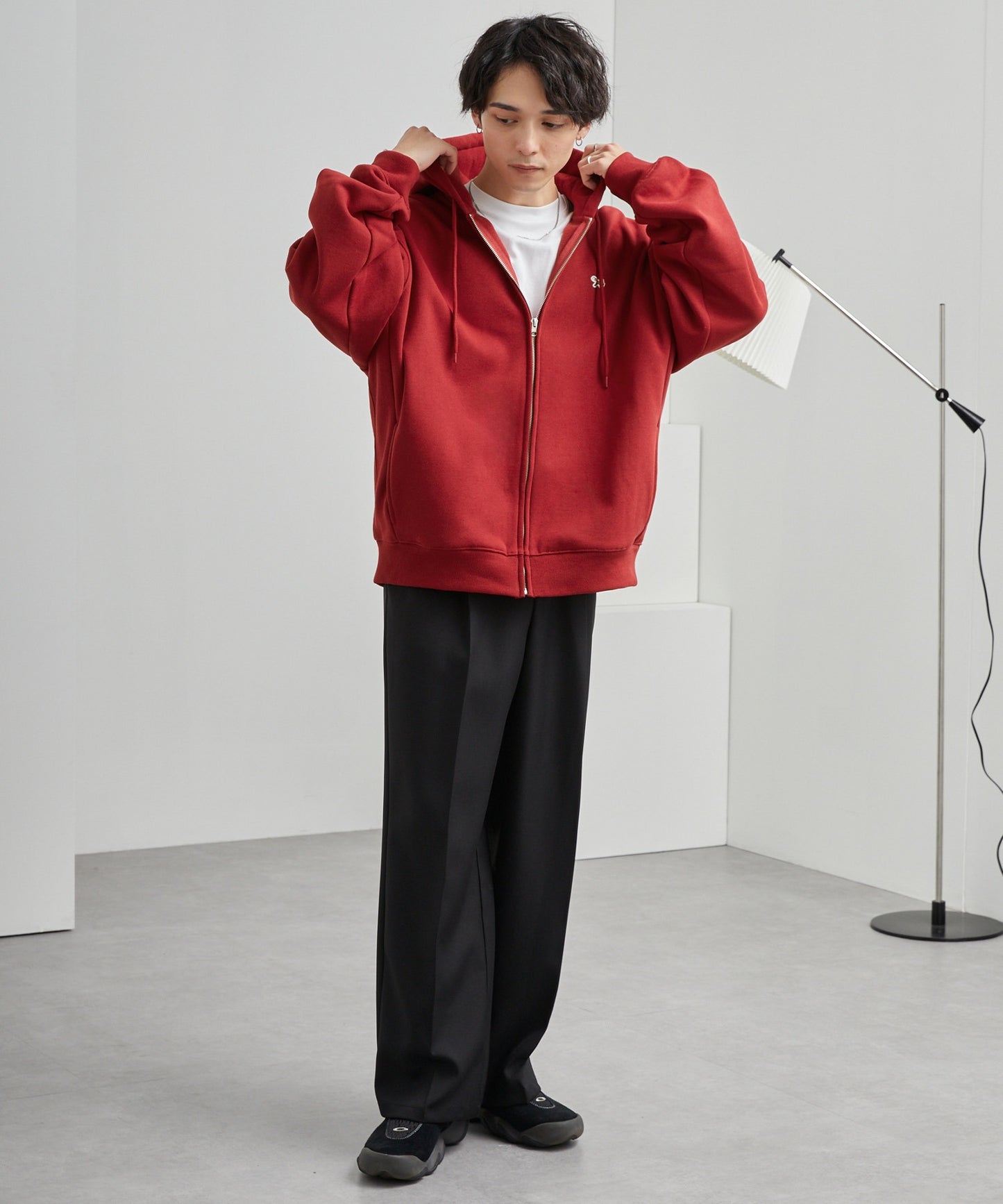 PENNEYS 限定 THE FOX 刺繡LOGO寬版拉鍊連帽外套