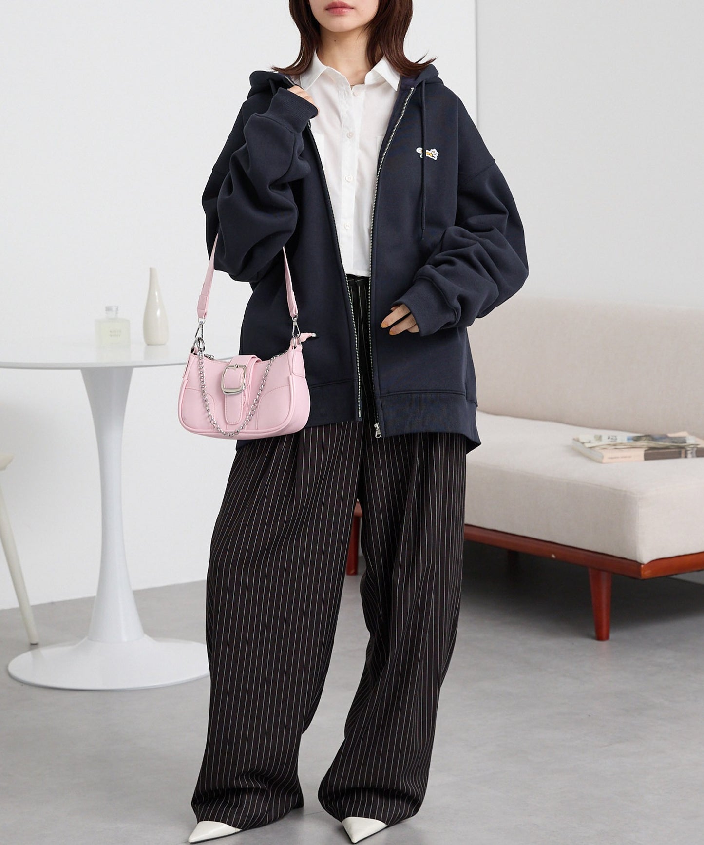 PENNEYS 限定 THE FOX 刺繡LOGO寬版拉鍊連帽外套