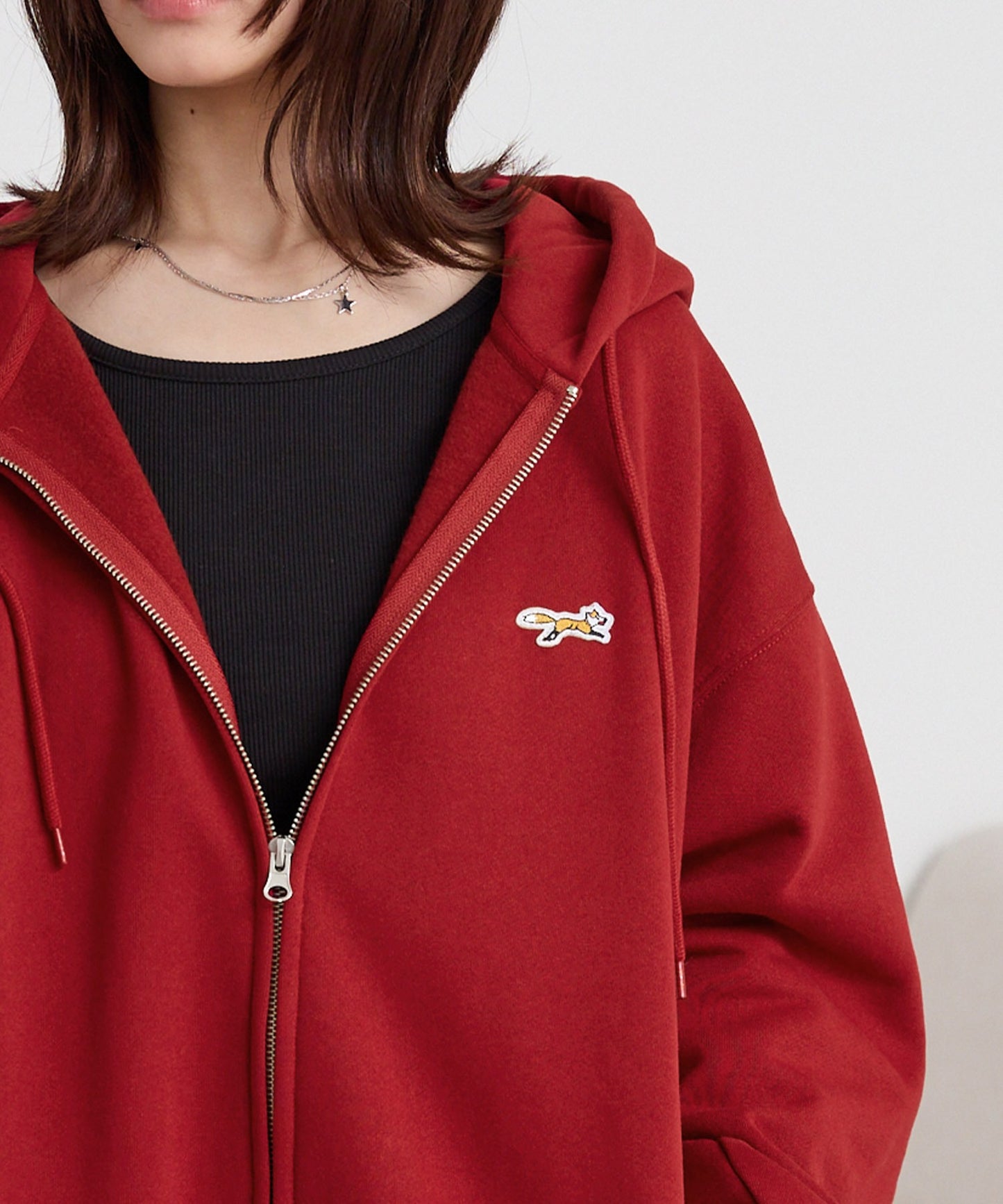 PENNEYS 限定 THE FOX 刺繡LOGO寬版拉鍊連帽外套