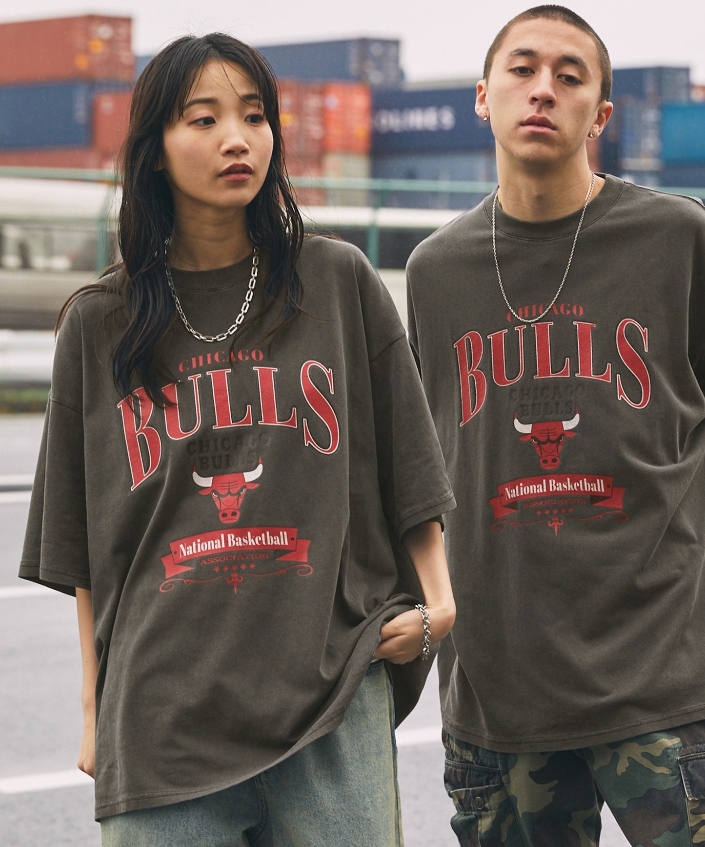 MONO-MART x NBA 限定 芝加哥公牛標誌刺繡圖案短袖T恤