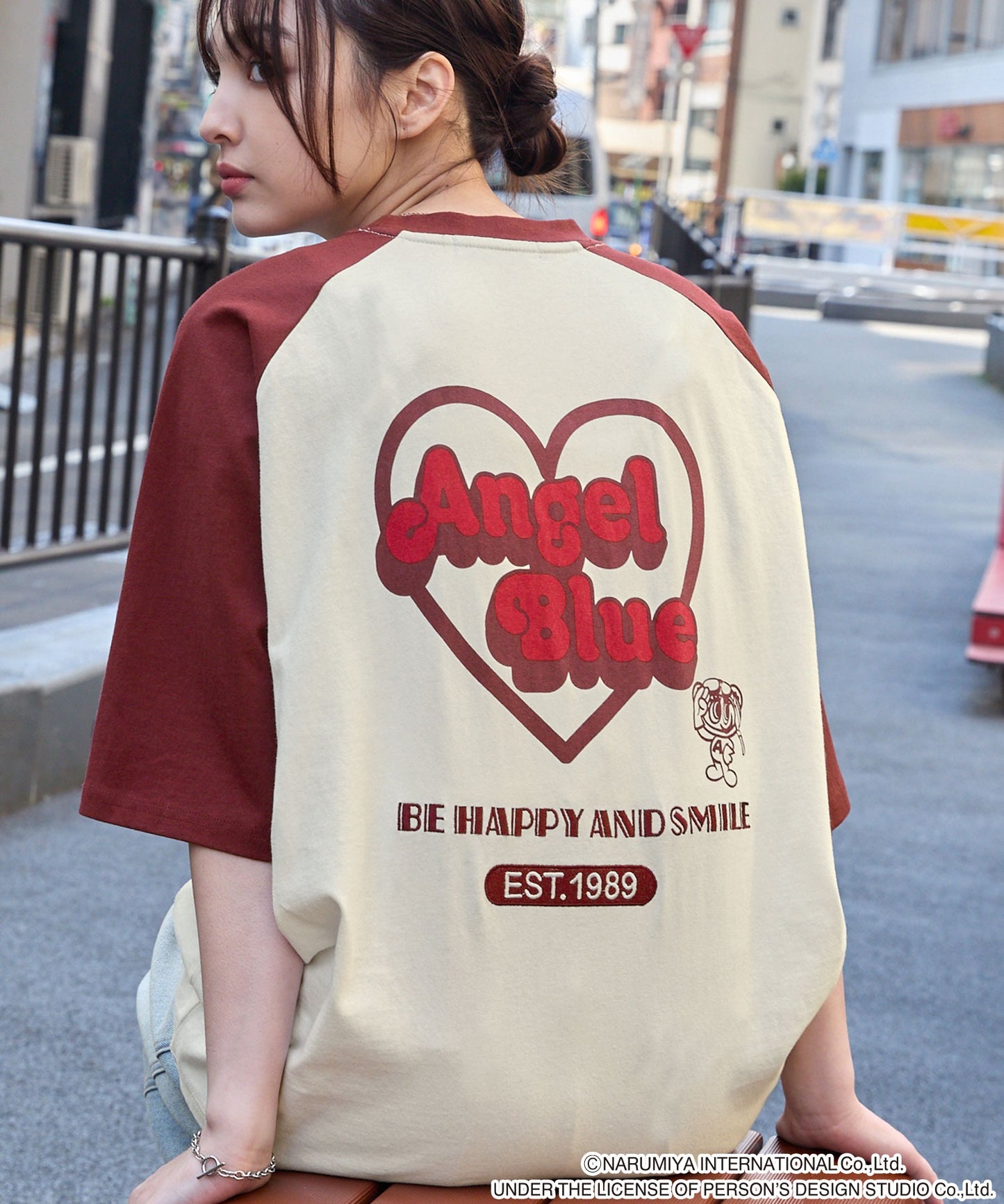 ANGEL BLUE x MONO-MART graphic embroidery oversized T-shirt 印花短袖T恤