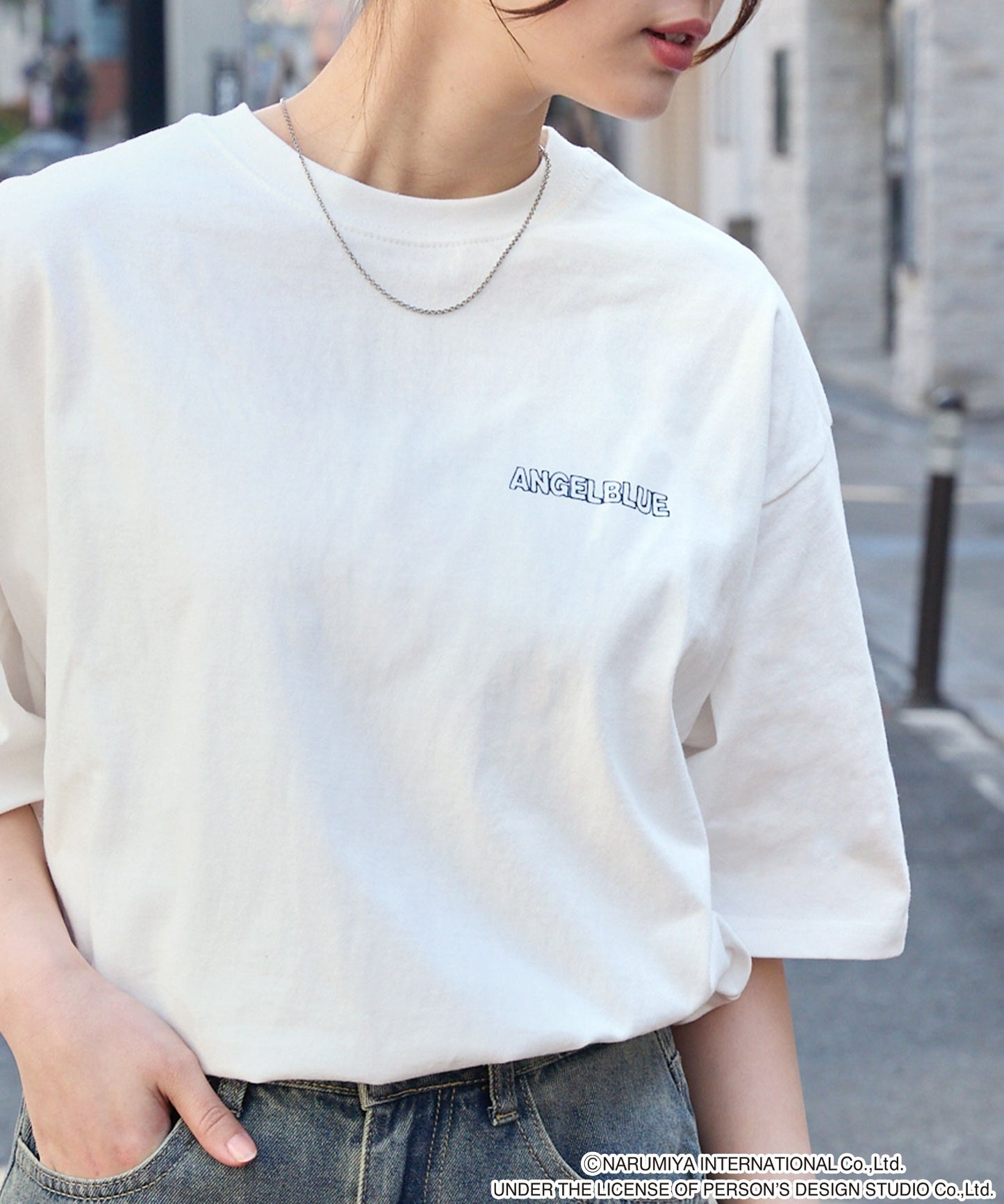ANGEL BLUE x MONO-MART graphic embroidery oversized T-shirt 印花短袖T恤