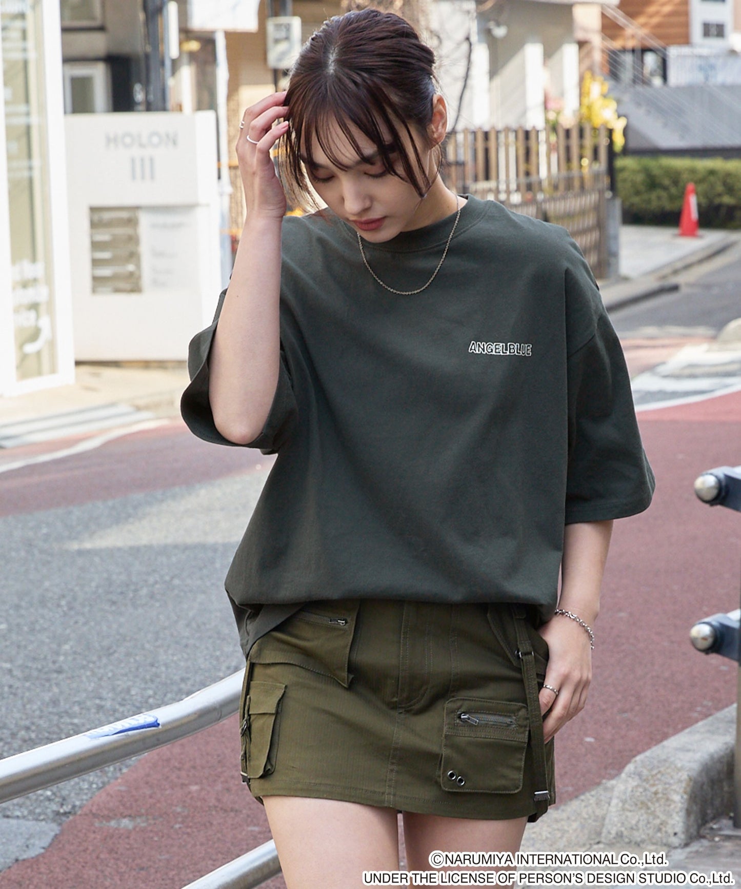 ANGEL BLUE x MONO-MART graphic embroidery oversized T-shirt 印花短袖T恤