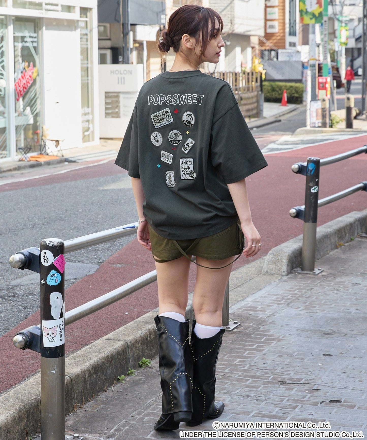 ANGEL BLUE x MONO-MART graphic embroidery oversized T-shirt 印花短袖T恤