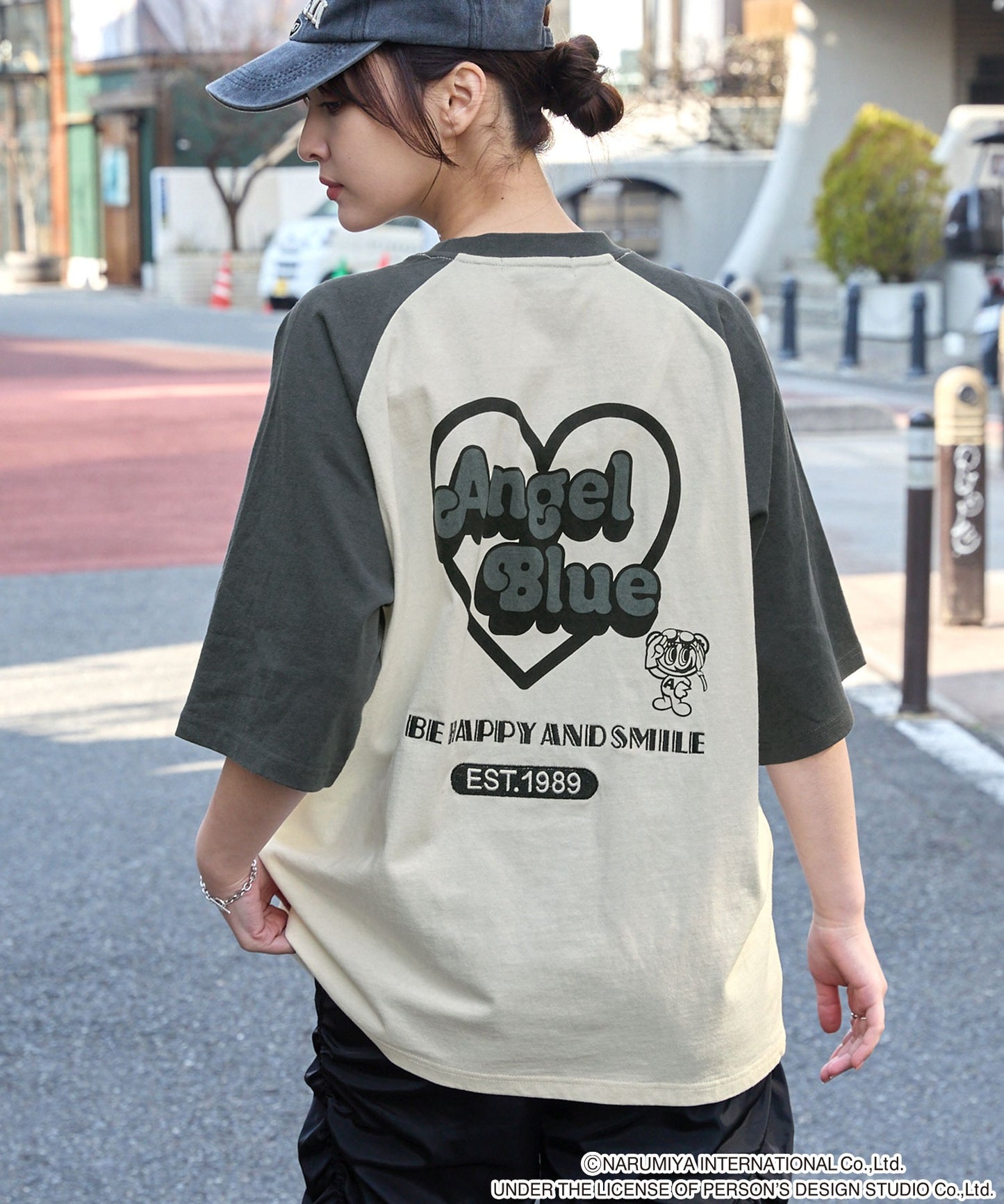 ANGEL BLUE x MONO-MART graphic embroidery oversized T-shirt 印花短袖T恤