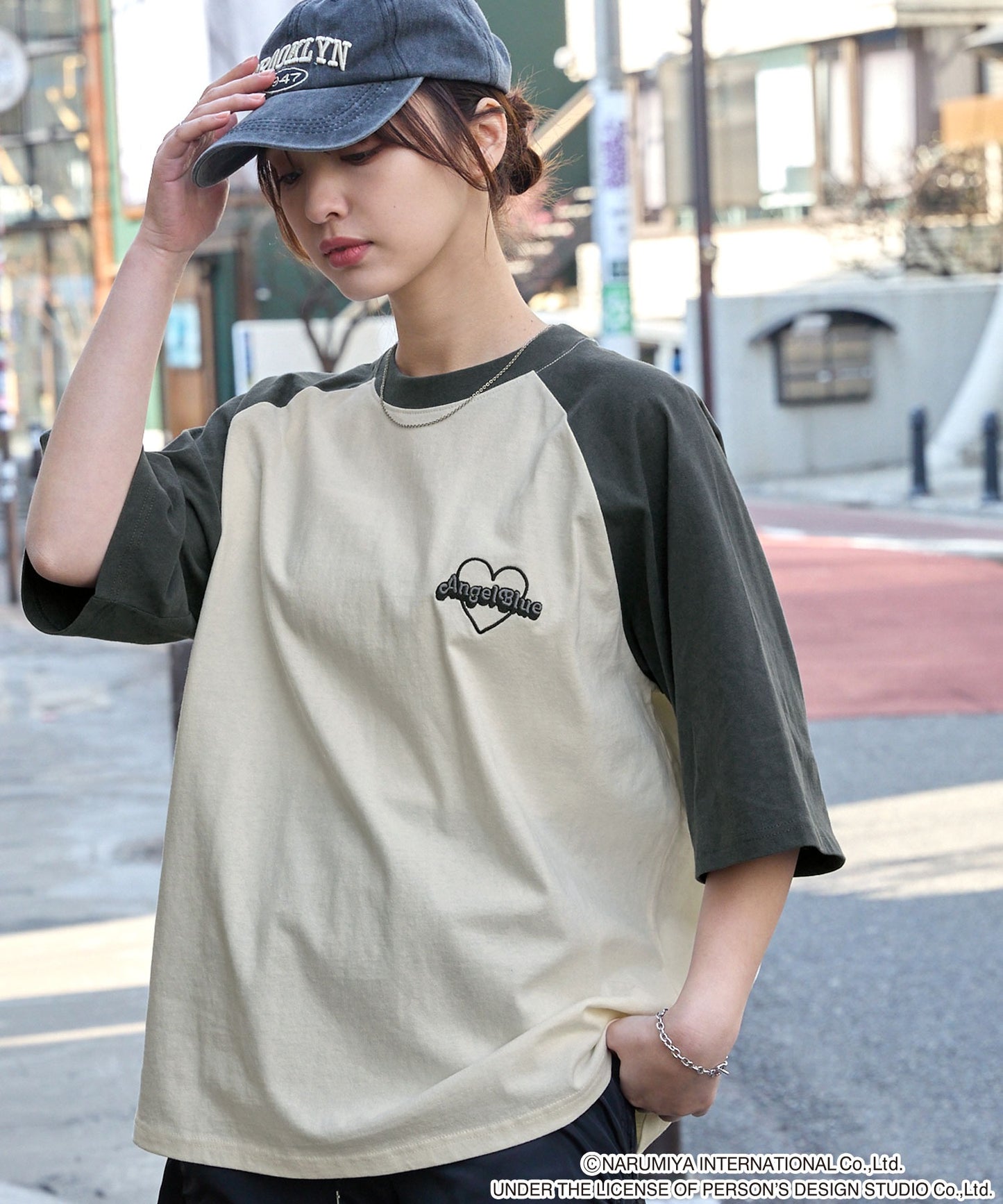 ANGEL BLUE x MONO-MART graphic embroidery oversized T-shirt 印花短袖T恤