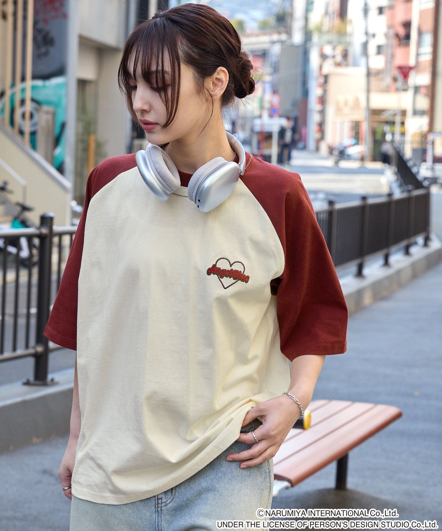 ANGEL BLUE x MONO-MART graphic embroidery oversized T-shirt 印花短袖T恤