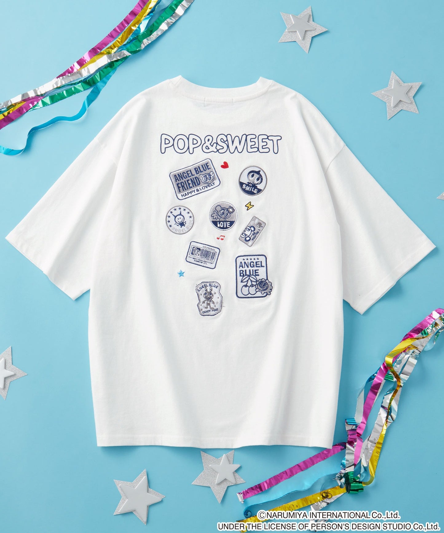 ANGEL BLUE x MONO-MART graphic embroidery oversized T-shirt 印花短袖T恤