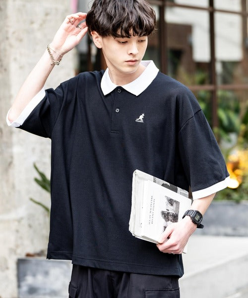KANGOL 特別合作款 刺繡Logo短袖Polo衫