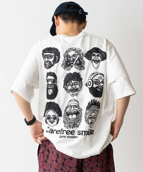 Gym Master 7.4oz carefree smile big Tee 印花短袖T恤
