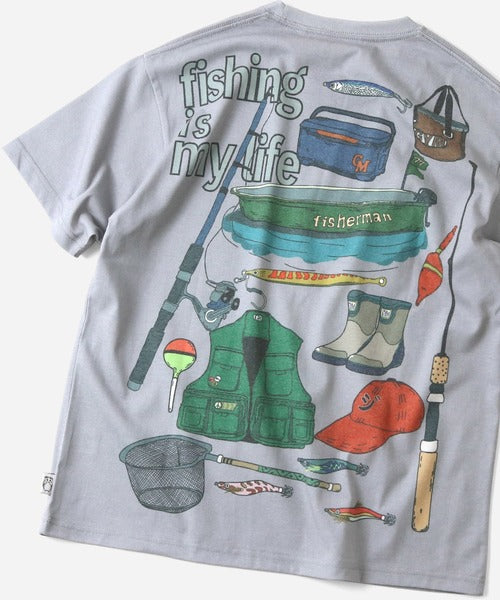 Gym Master 5.8oz T/C Dry Fishing is my life Tee 印花短袖T恤