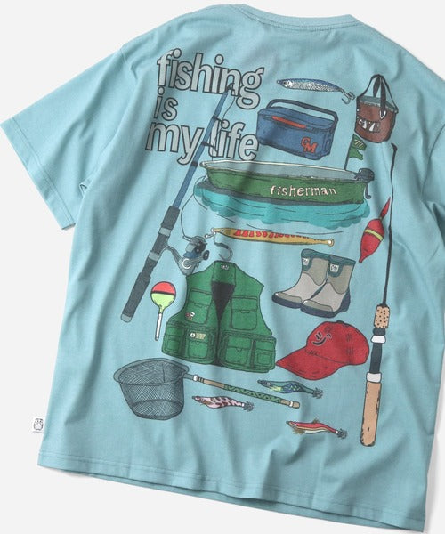 Gym Master 5.8oz T/C Dry Fishing is my life Tee 印花短袖T恤