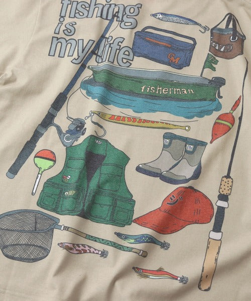 Gym Master 5.8oz T/C Dry Fishing is my life Tee 印花短袖T恤