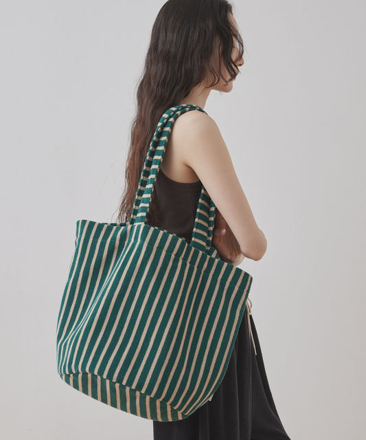 Unblend Pile Stripe Big Tote Bag 大容量托特包