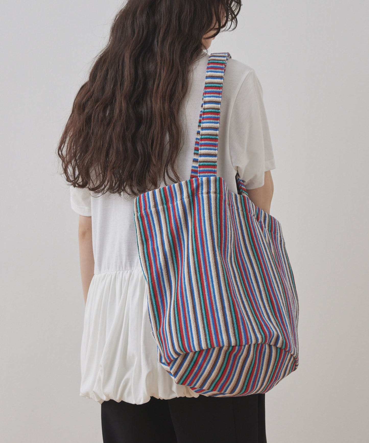 Unblend Pile Stripe Big Tote Bag 大容量托特包