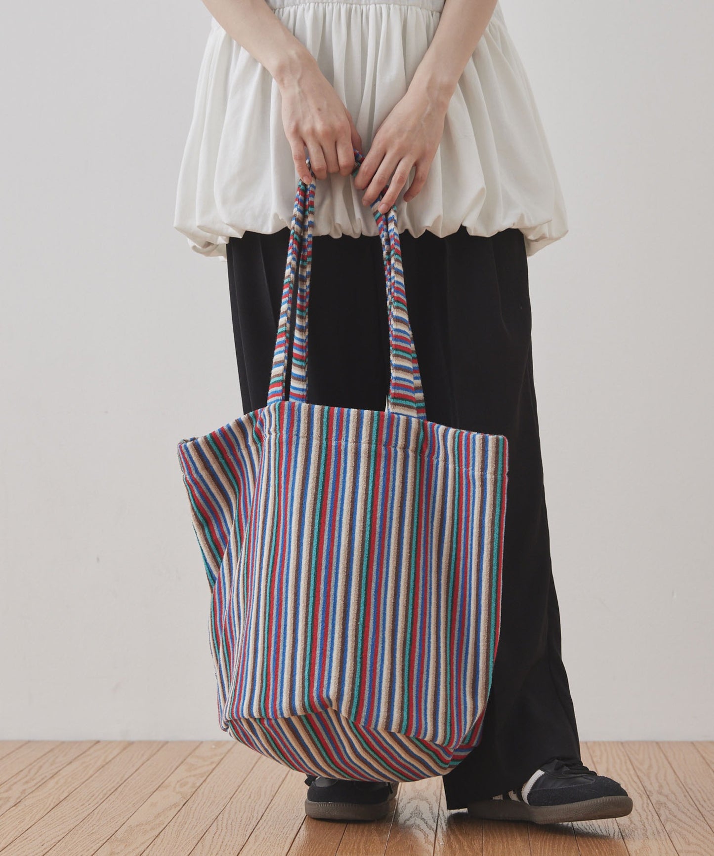 Unblend Pile Stripe Big Tote Bag 大容量托特包