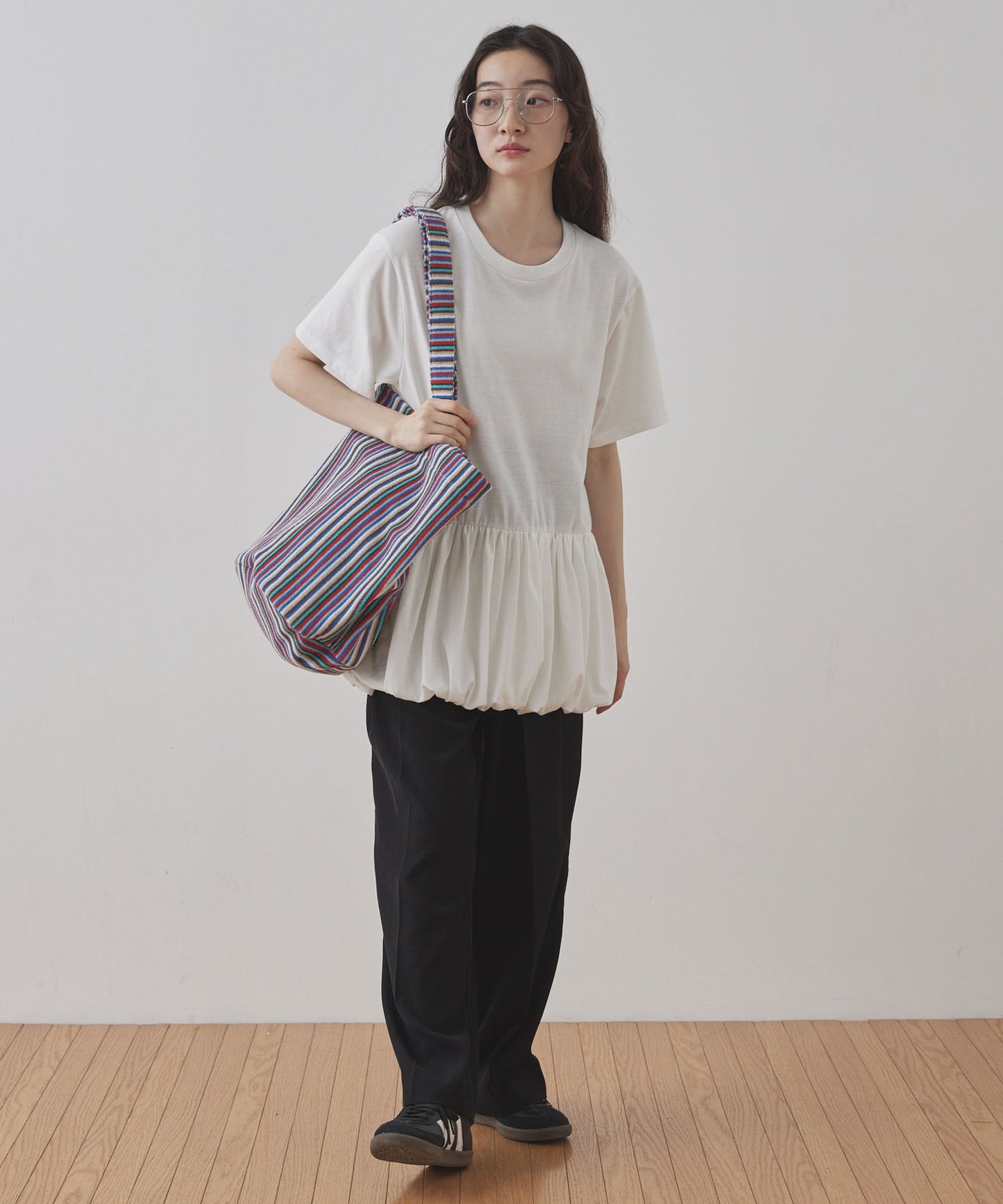 Unblend Pile Stripe Big Tote Bag 大容量托特包