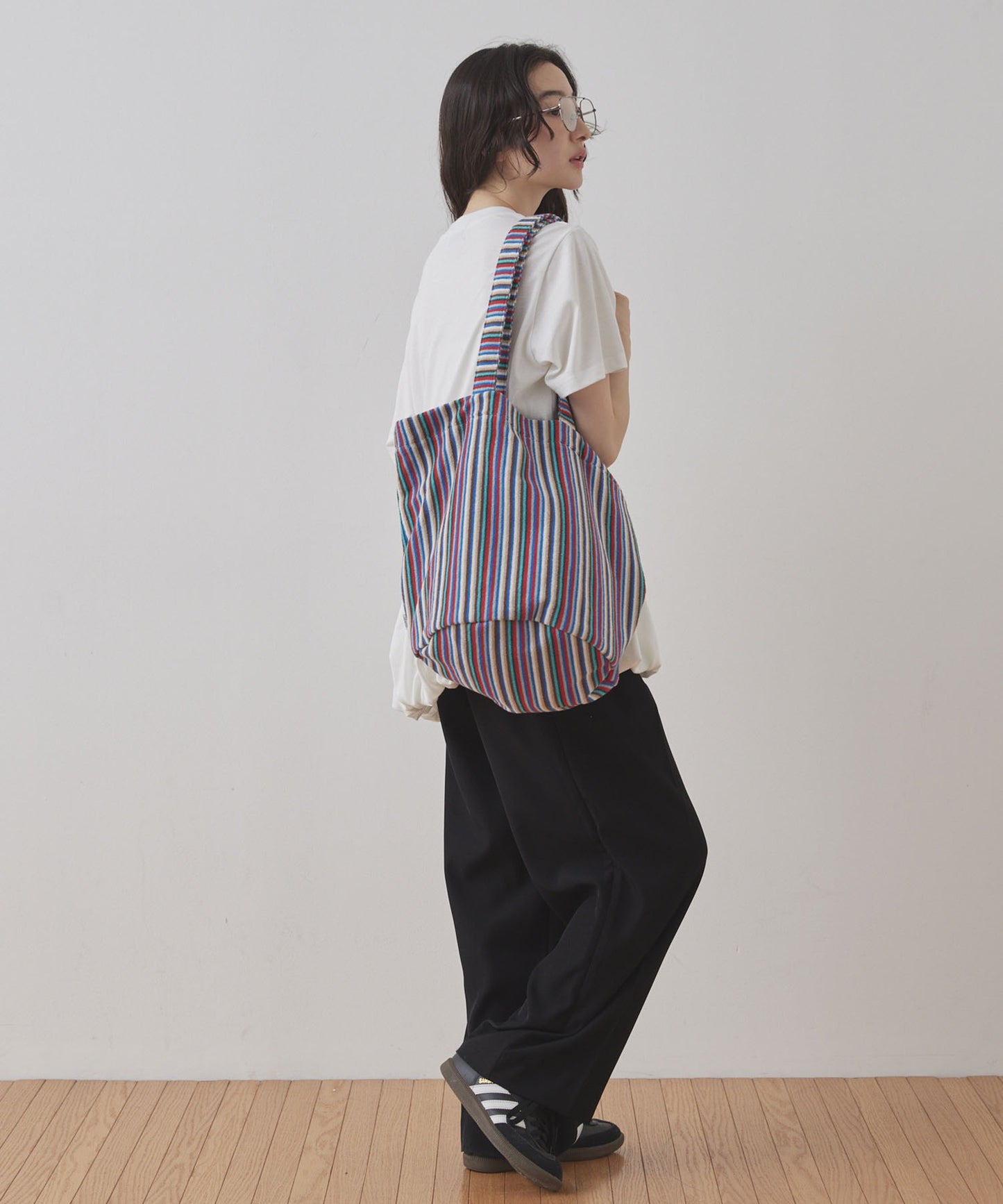 Unblend Pile Stripe Big Tote Bag 大容量托特包