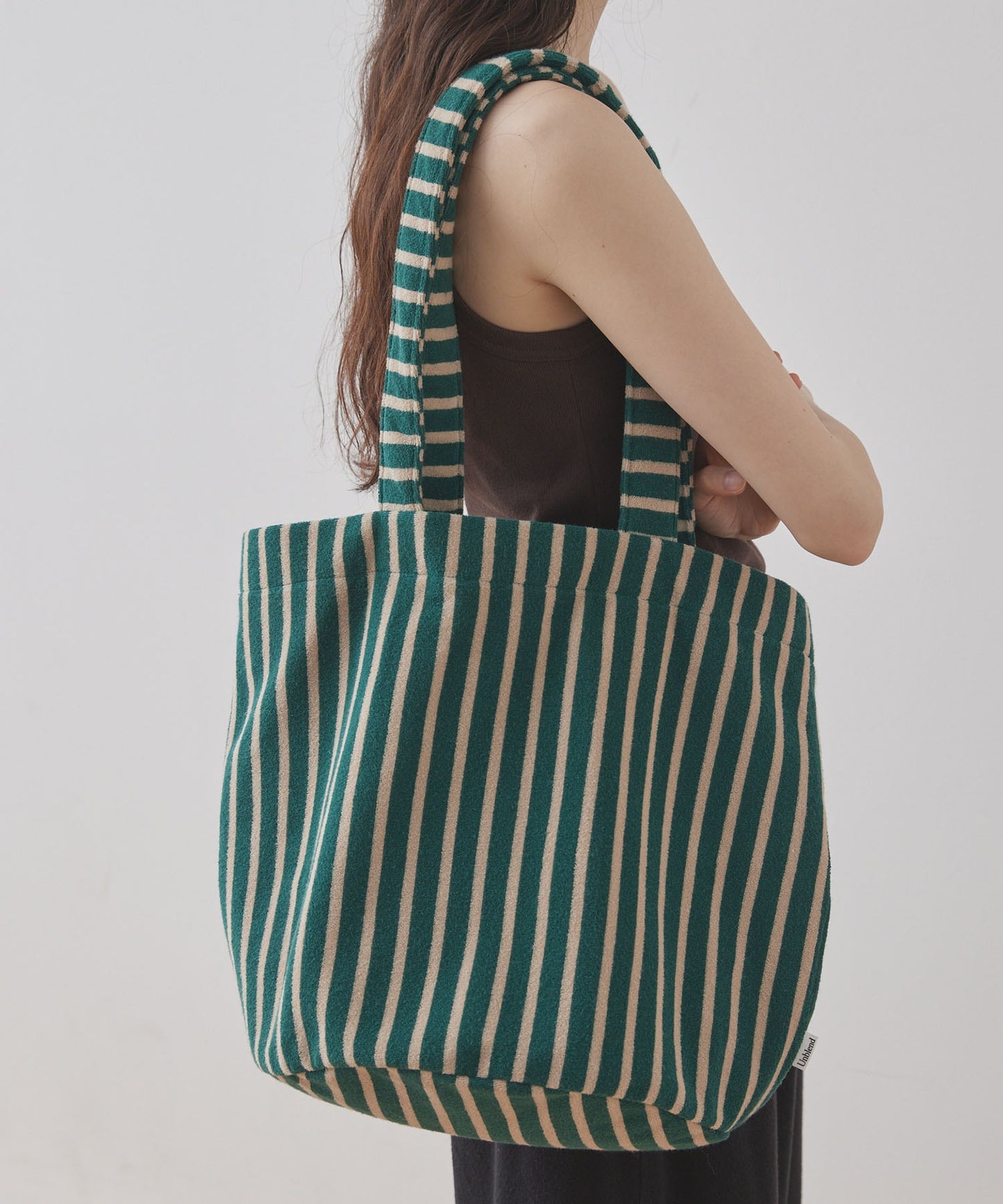 Unblend Pile Stripe Big Tote Bag 大容量托特包