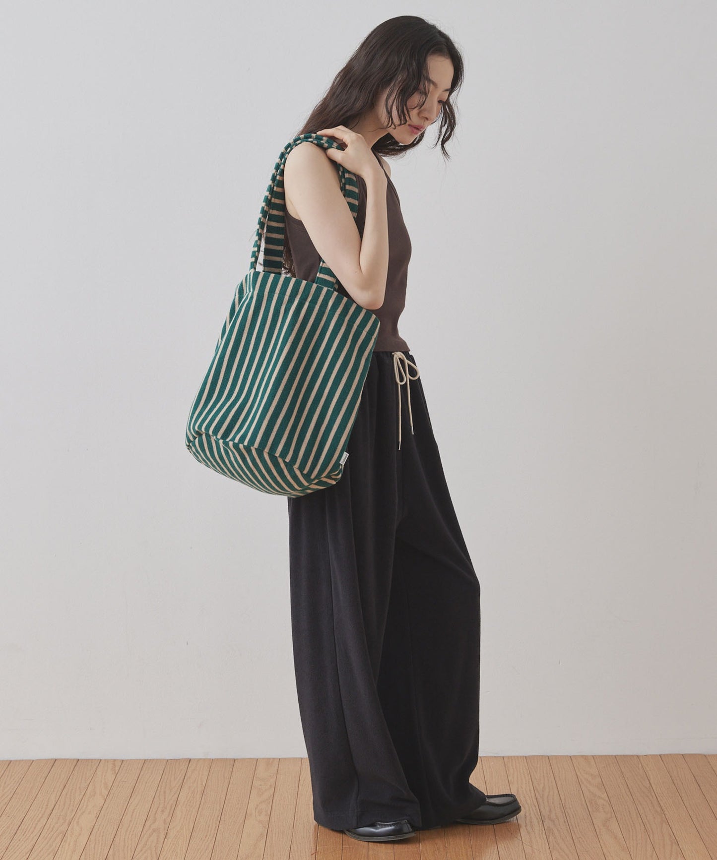 Unblend Pile Stripe Big Tote Bag 大容量托特包