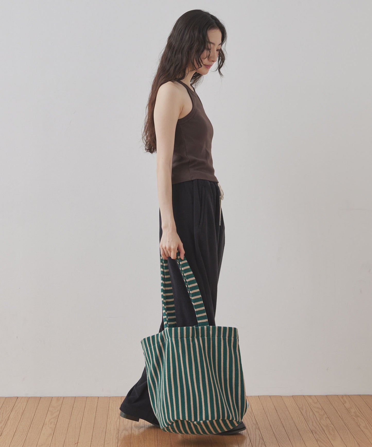 Unblend Pile Stripe Big Tote Bag 大容量托特包