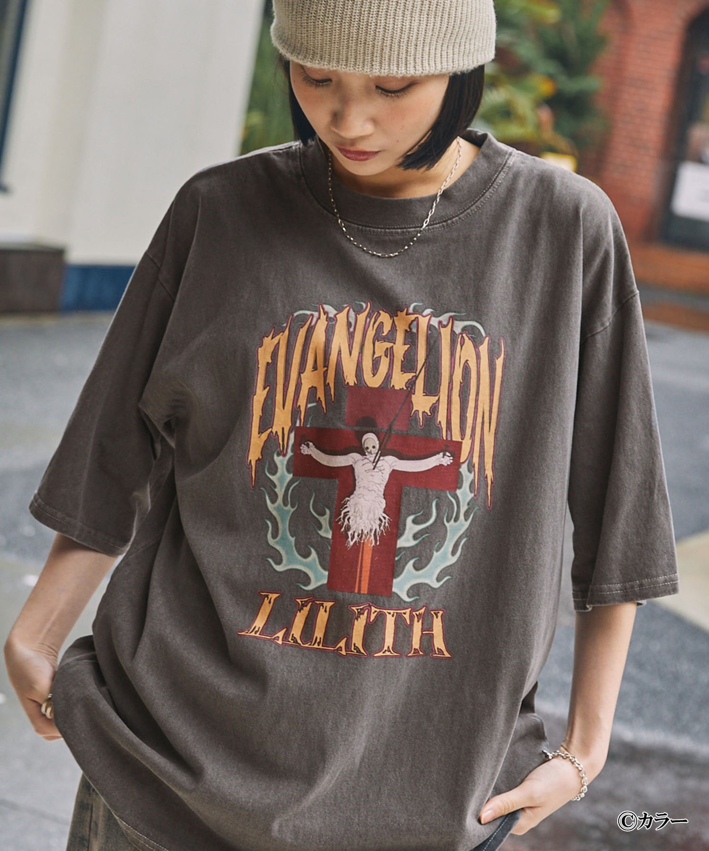 EVANGELION x MONO-MART 限定 復古刺繡圖案短袖T恤
