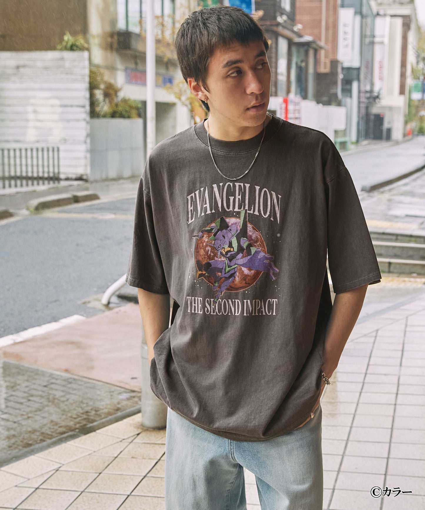 EVANGELION x MONO-MART 限定 復古刺繡圖案短袖T恤