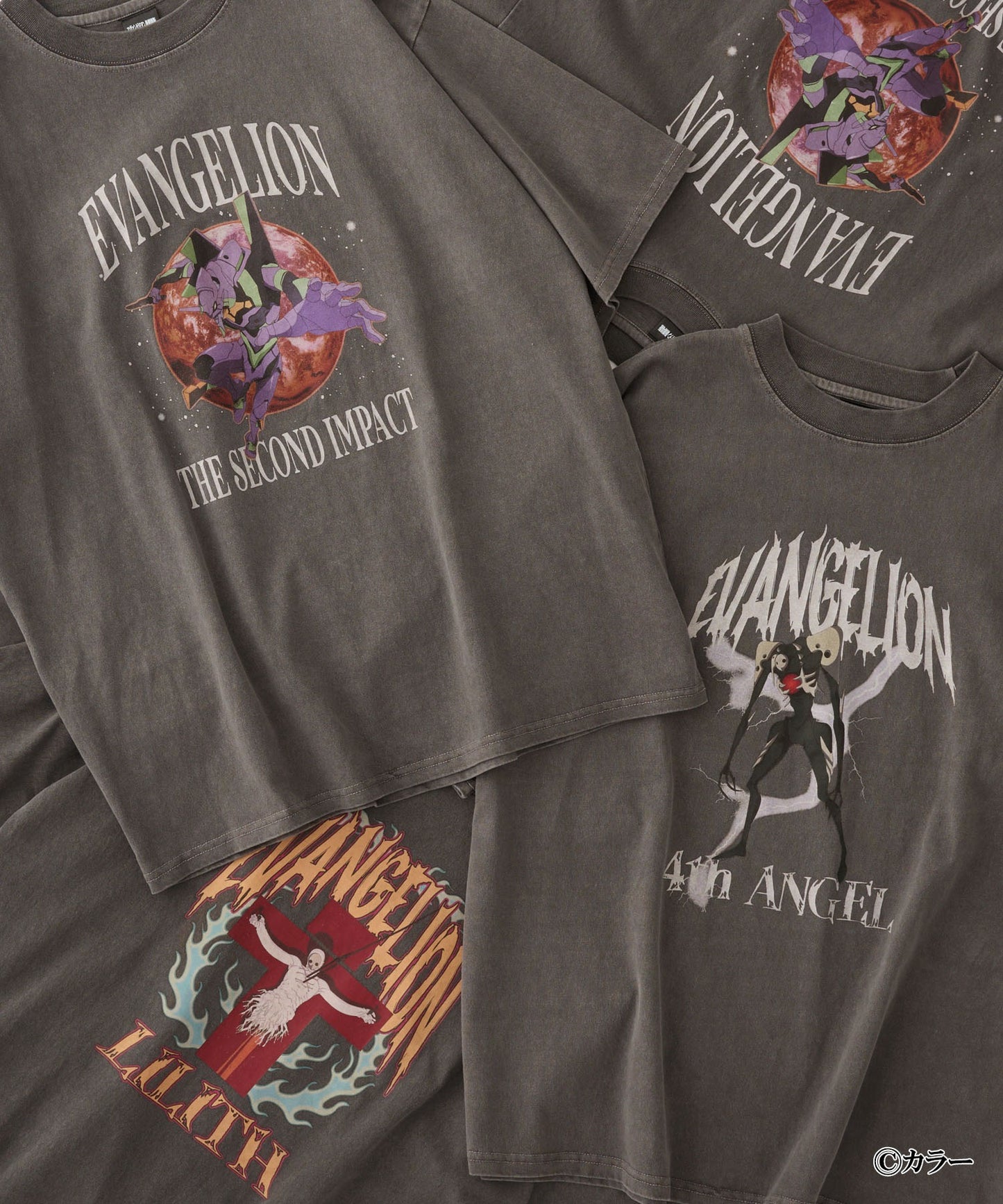 EVANGELION x MONO-MART 限定 復古刺繡圖案短袖T恤