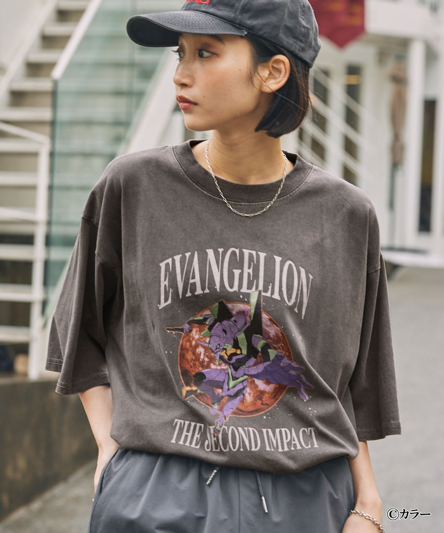 EVANGELION x MONO-MART 限定 復古刺繡圖案短袖T恤
