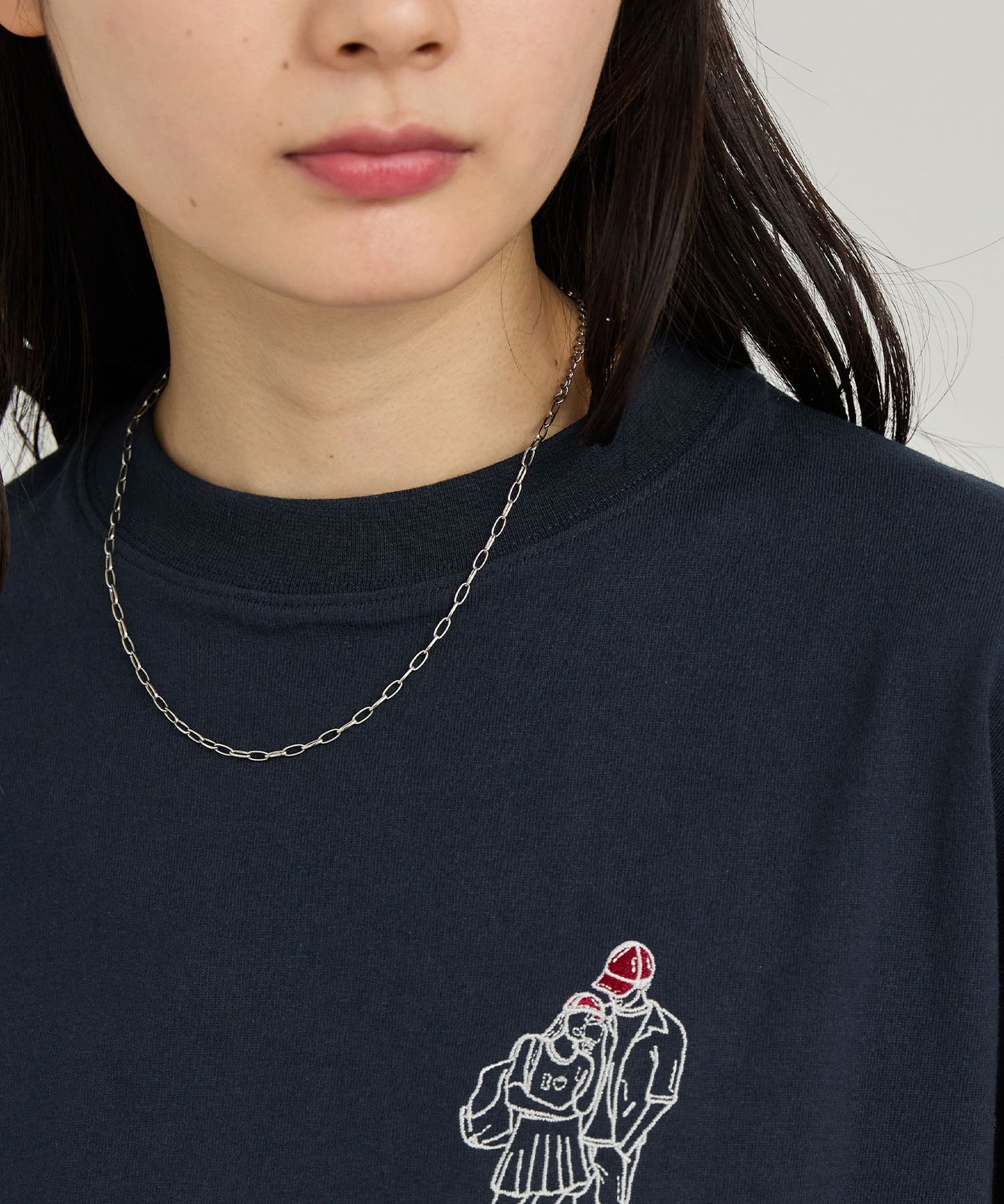MONO-MART 刺繡圖案短袖T恤