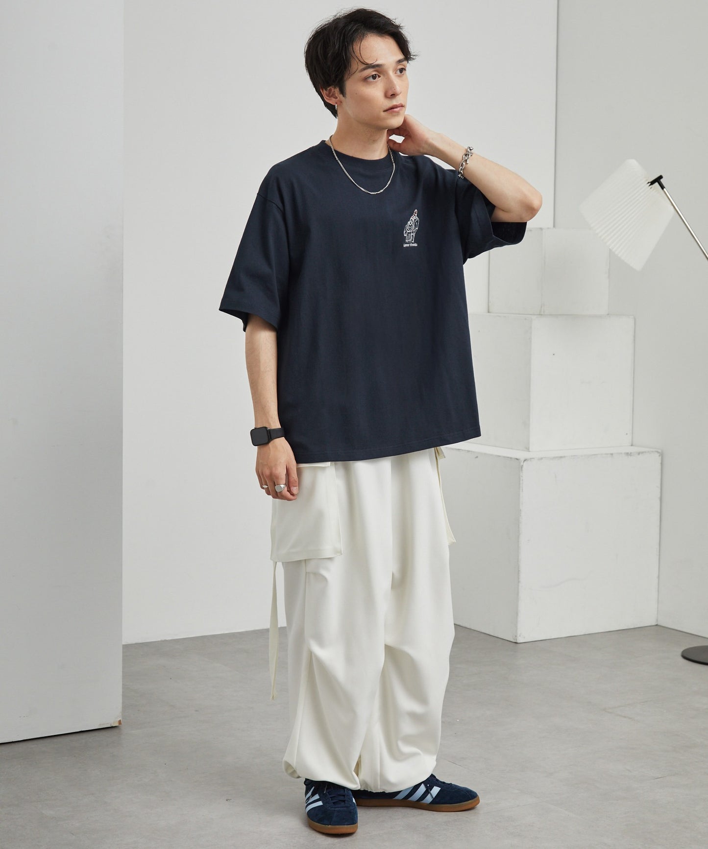 MONO-MART 刺繡圖案短袖T恤