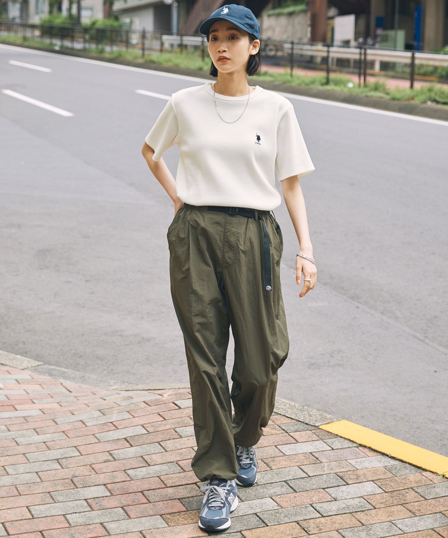 U.S. POLO ASSN. one-point embroidery T-shirt 羅紋短袖上衣