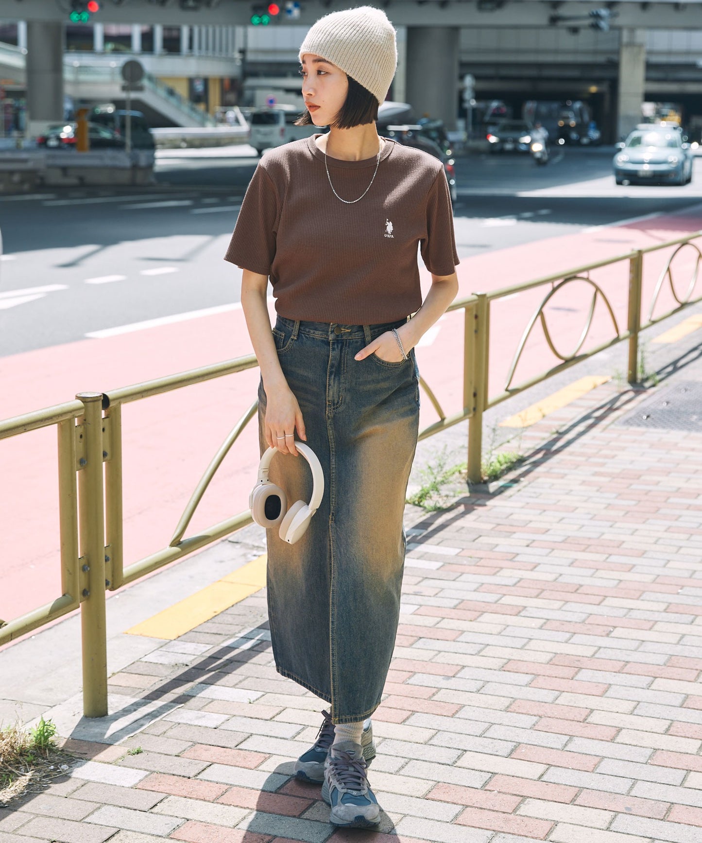 U.S. POLO ASSN. one-point embroidery T-shirt 羅紋短袖上衣