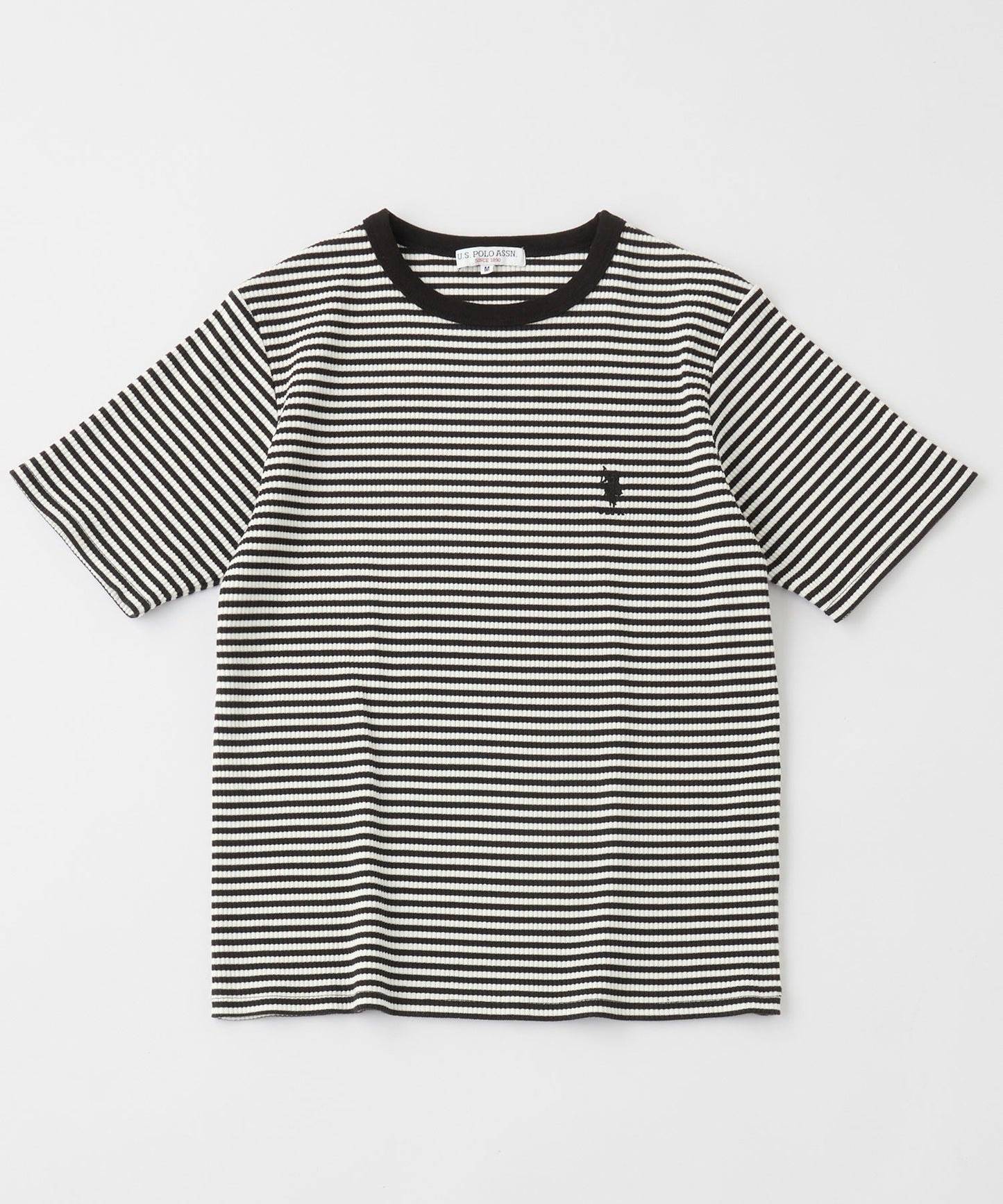 U.S. POLO ASSN. one-point embroidery T-shirt 羅紋短袖上衣