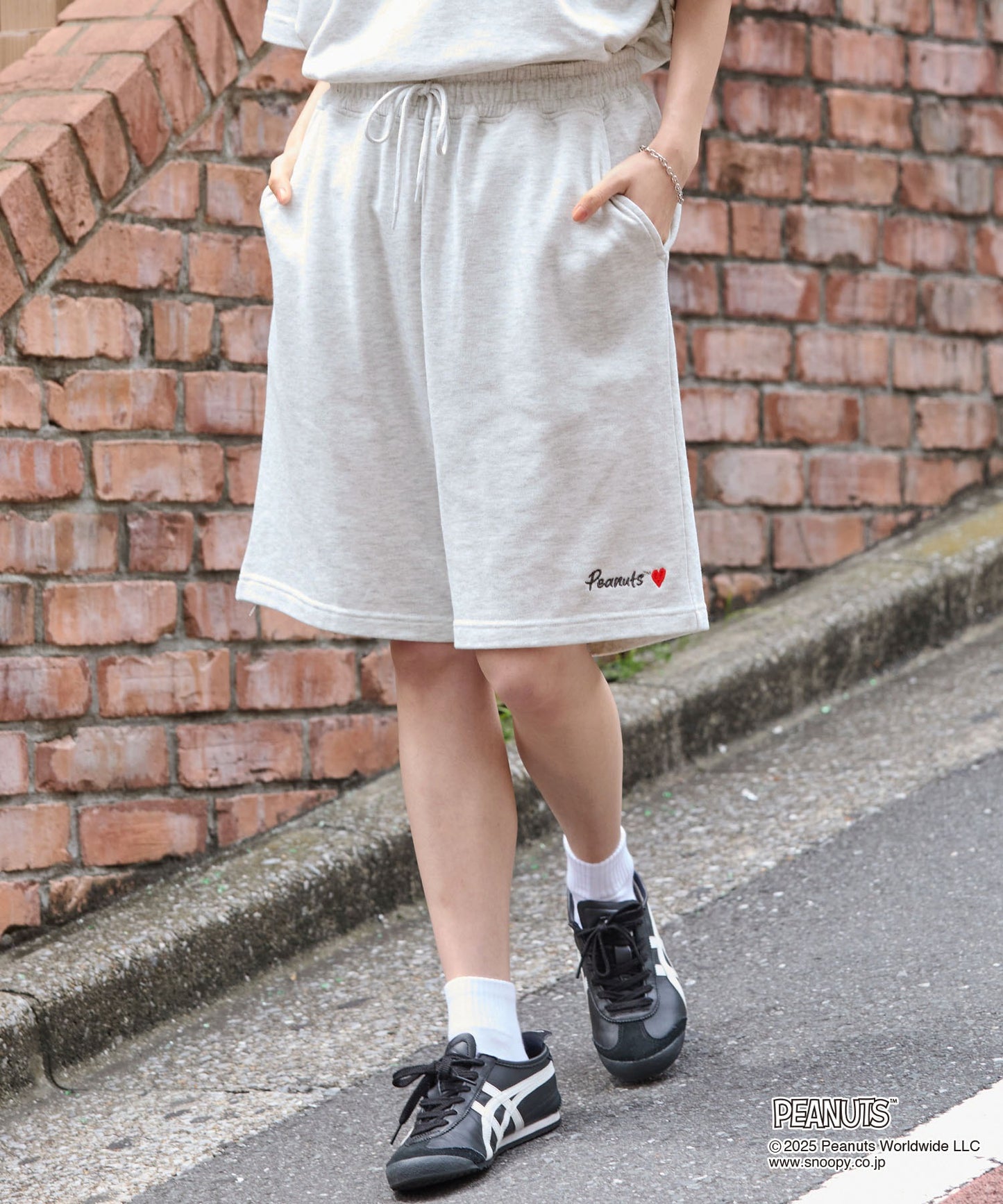MONO-MART x Peanuts Snoopy set with one-point heart embroidery 史努比短袖套裝
