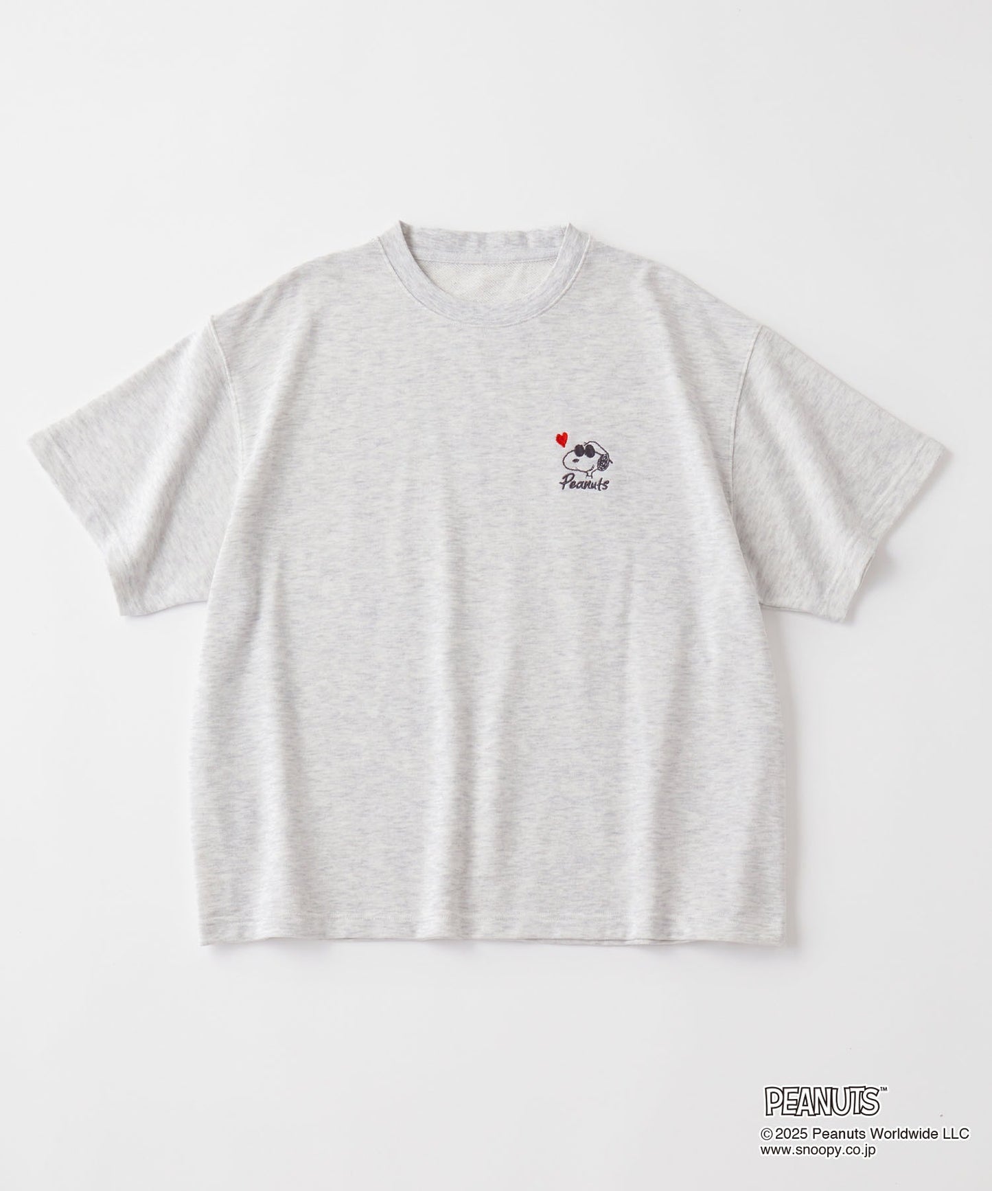 MONO-MART x Peanuts Snoopy set with one-point heart embroidery 史努比短袖套裝