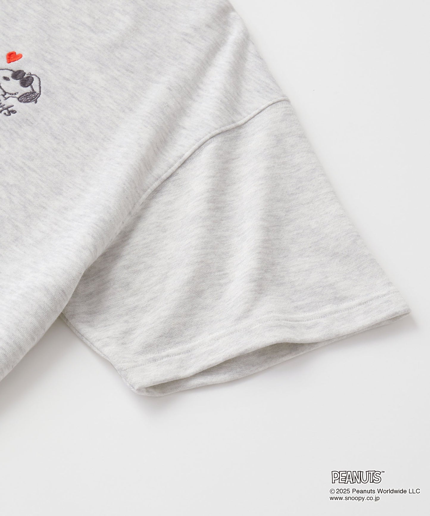 MONO-MART x Peanuts Snoopy set with one-point heart embroidery 史努比短袖套裝
